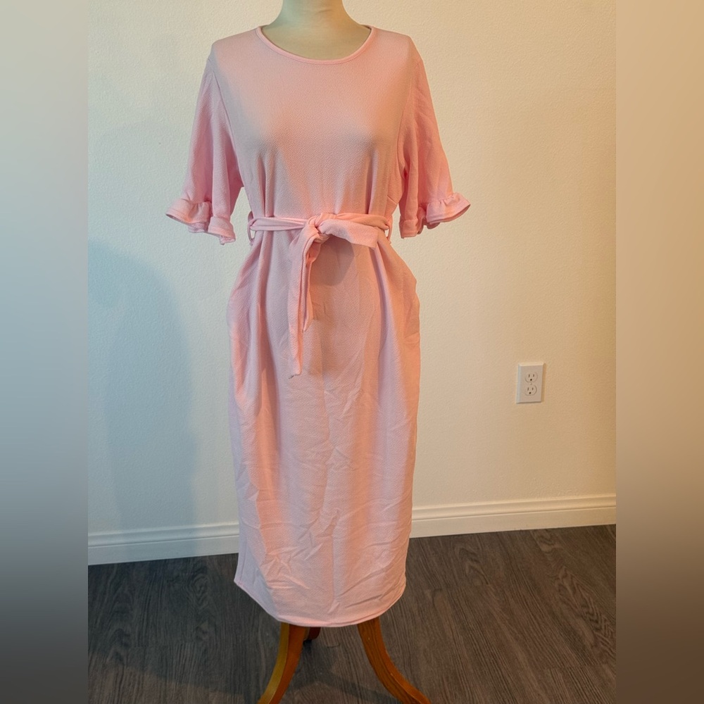 Pretty Pink Maternity Dress by Boohoo - Size 12